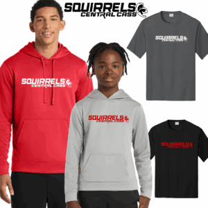 Two models wearing Squirrels Central Cass apparel