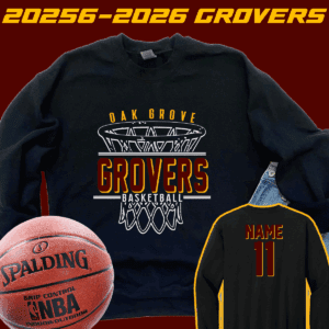 Basketball team apparel with Spalding ball.