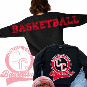 Black basketball sweatshirts with Central Cass logo