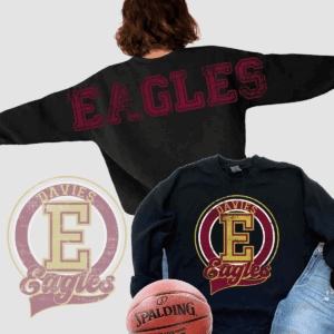 Black Eagles sweatshirt featuring basketball logo