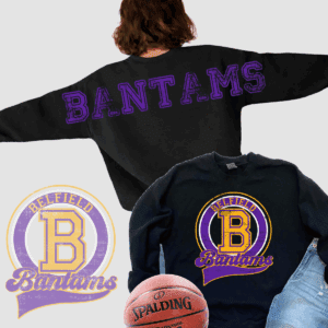 Black Bantams team sweatshirt with basketball