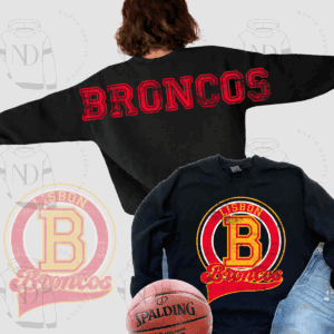 Black Lisbon Broncos sweatshirts with basketball