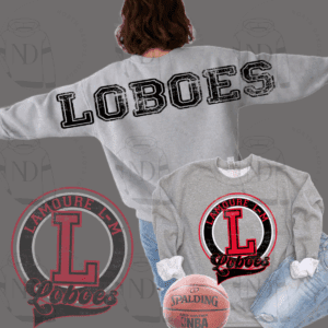 Gray "Loboes" sweatshirt front and back