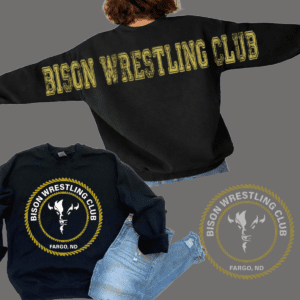 Black Bison Wrestling Club sweatshirts and logo
