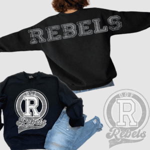 Black REBELS sweatshirt with crest logo