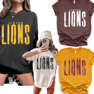 Linton lions distressed- oversized