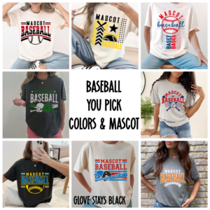 Baseball-you pick the mascot & colors- Adult