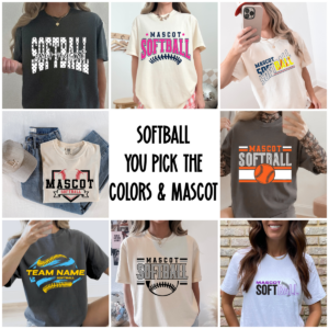 Softball-you pick the mascot & colors- Adult