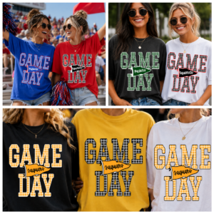 GINGHAM GAME DAY PENNANT ANY MASCOT
