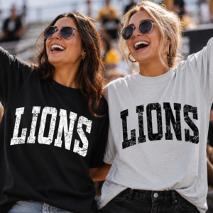 Lions oversized distressed arched