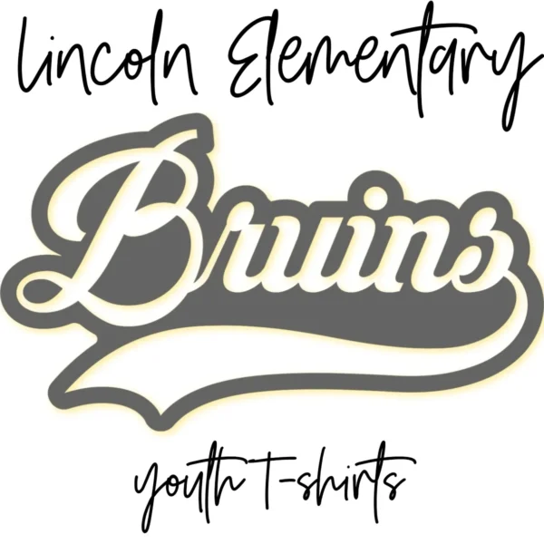 Lincoln Elementary Bruins youth T-shirts logo.