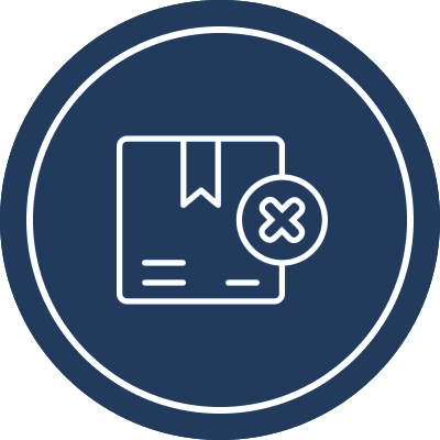 Order-Cancellation.png A blue circle with an image of a box and a cross.