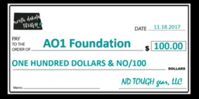 A check that is in front of a white background.