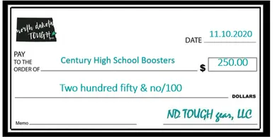 A check for $ 2 0 0. 0 0