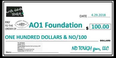 A picture of the front of an unused check.