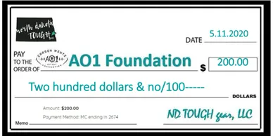 A check that is in front of a white background.