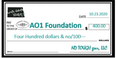 A check that is in front of a white background.