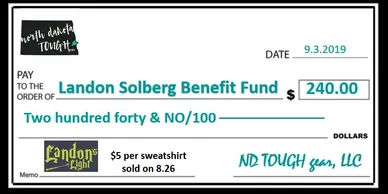 A check that is in front of a white background.