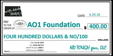 A check that is in front of a building.