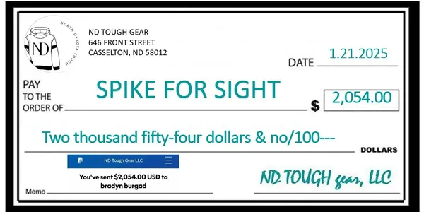 A check that is in front of a building.