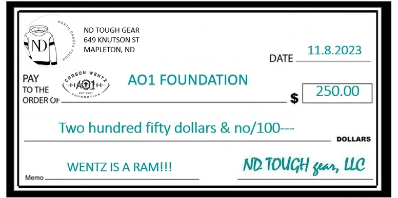 A check that is written in front of the words " no tough gear ".