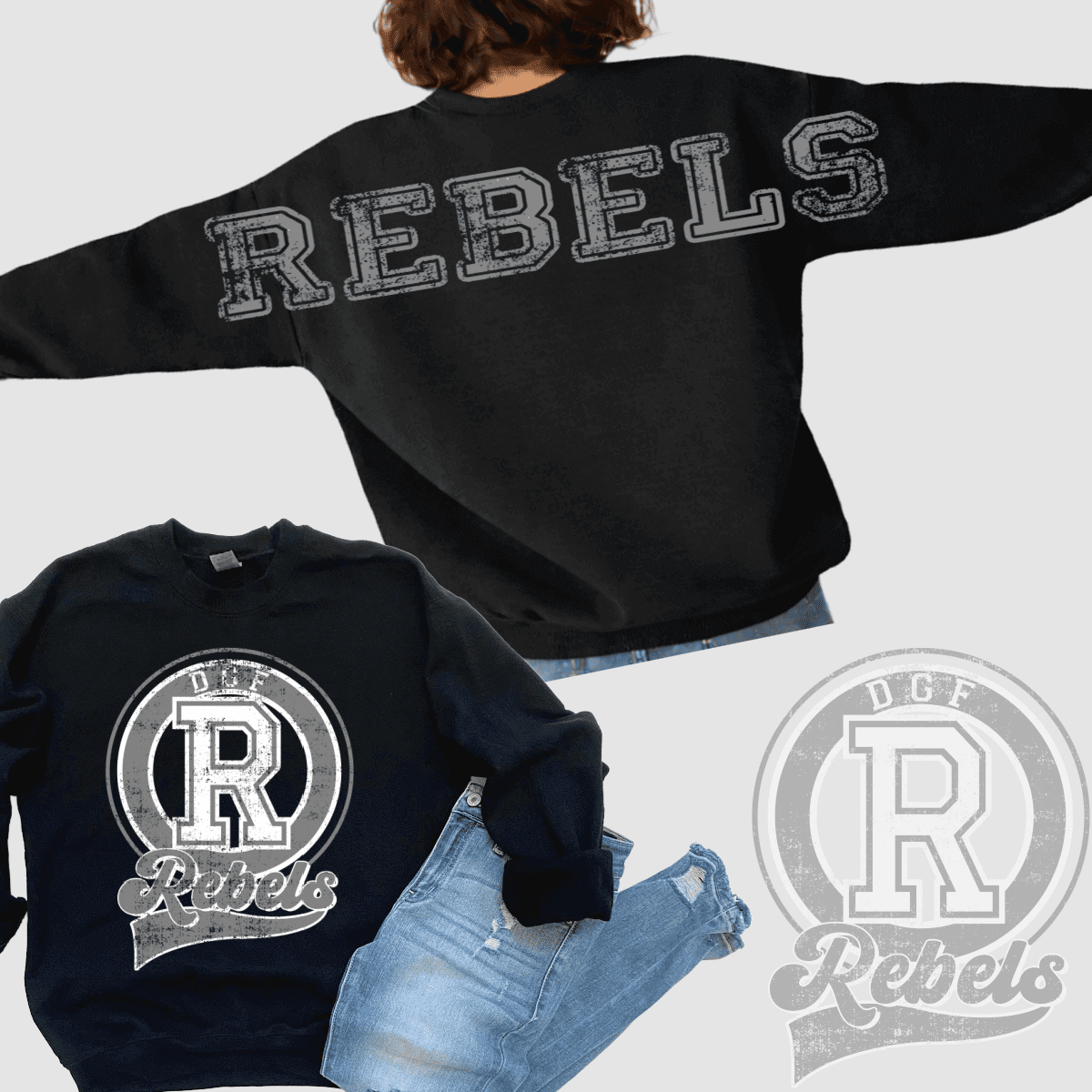 DGF Rebels BACK LETTERING